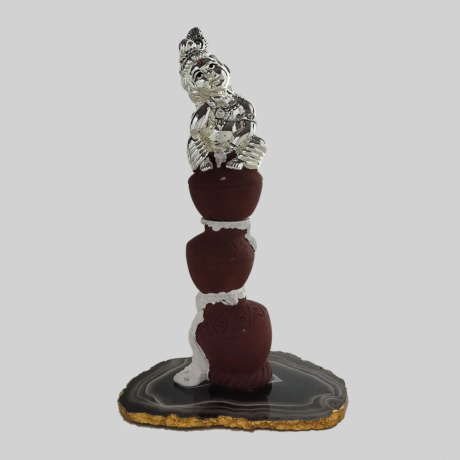 Silver Plated Resin Krishna 12 cm x 23 cm_1 | Indian product Online Shopping Store