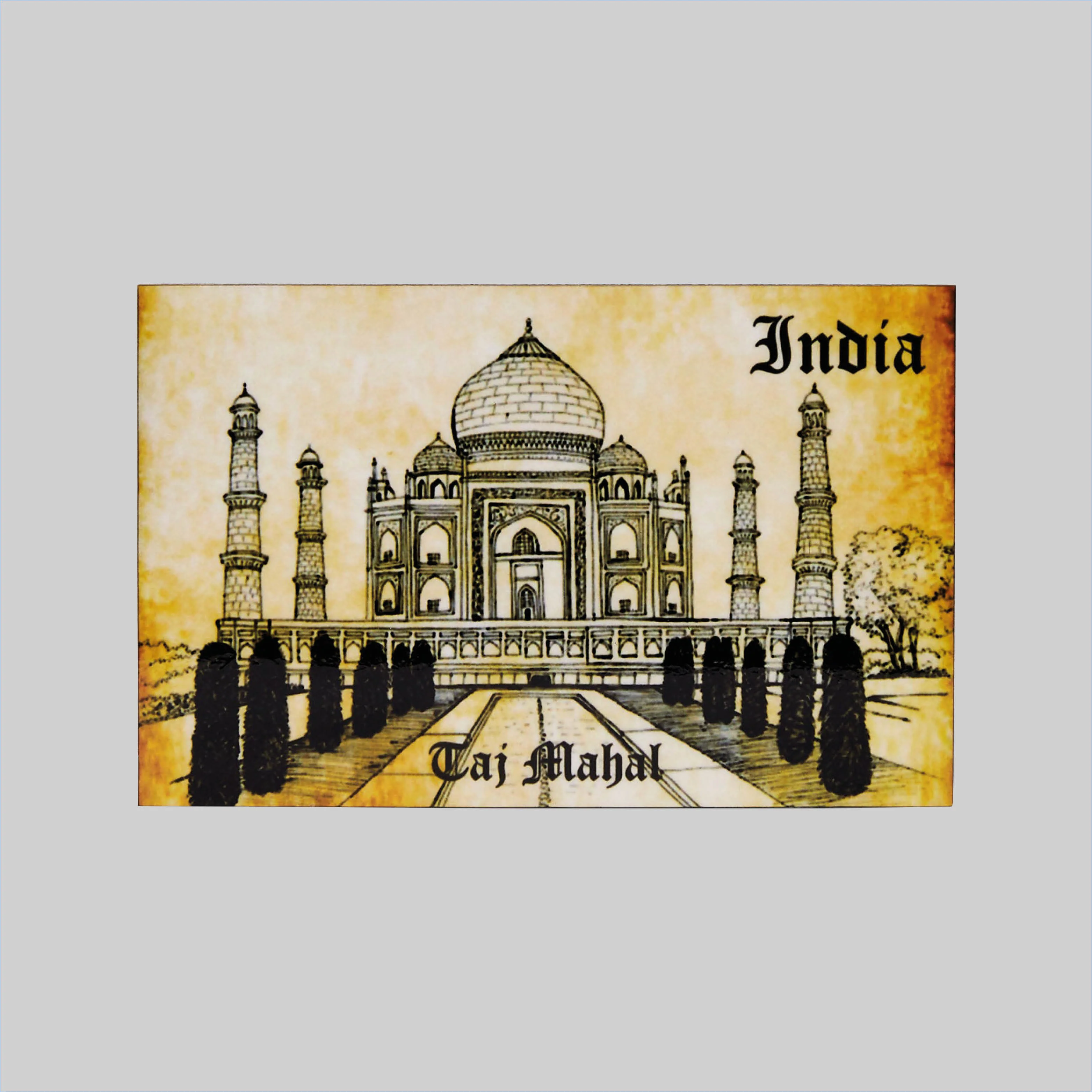 Taj Mahal Fridge Magnet in MDF | Indian product Online Shopping Store