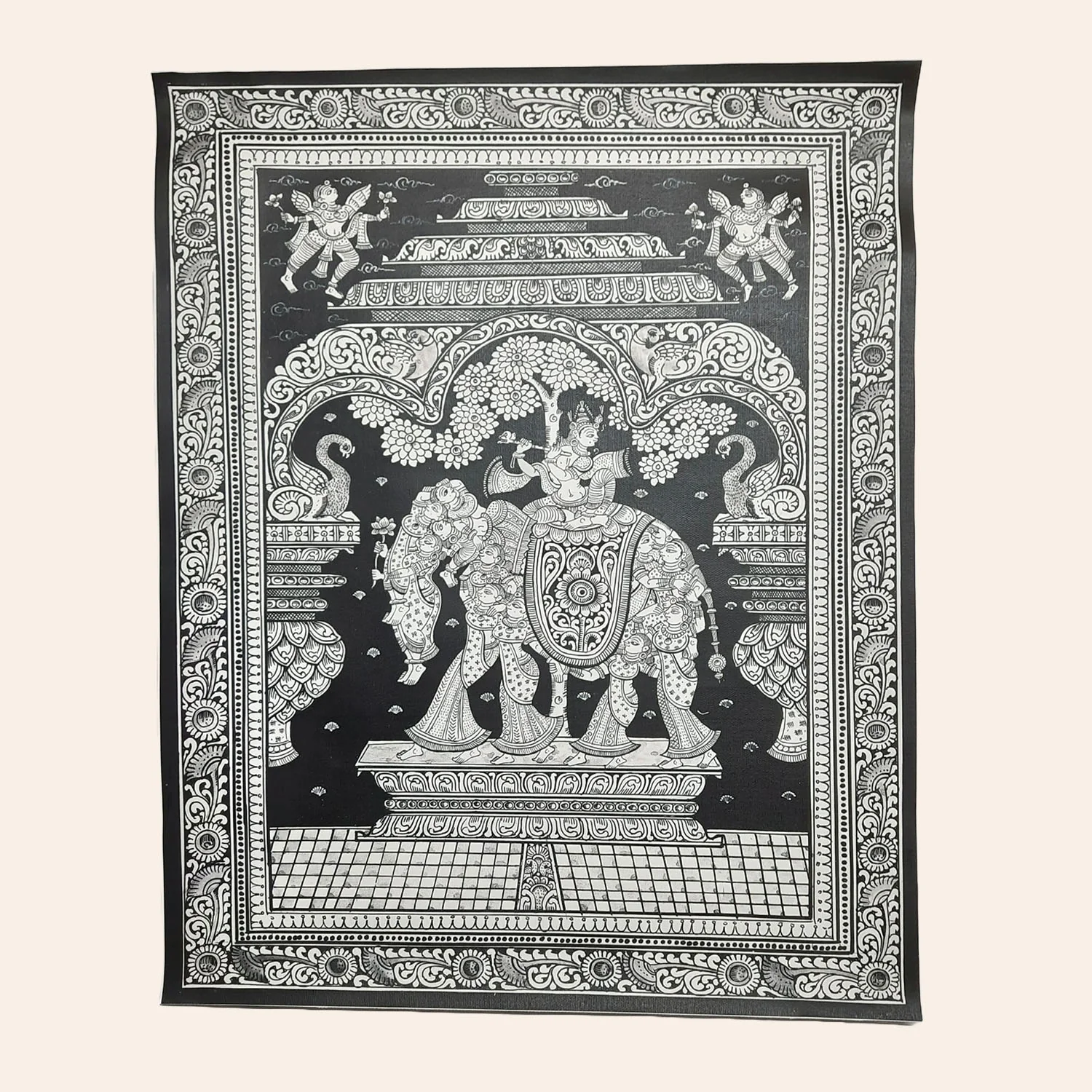 Traditional Art Canvas Pattachitra 16 in x 20 in | Indian product Online Shopping Store