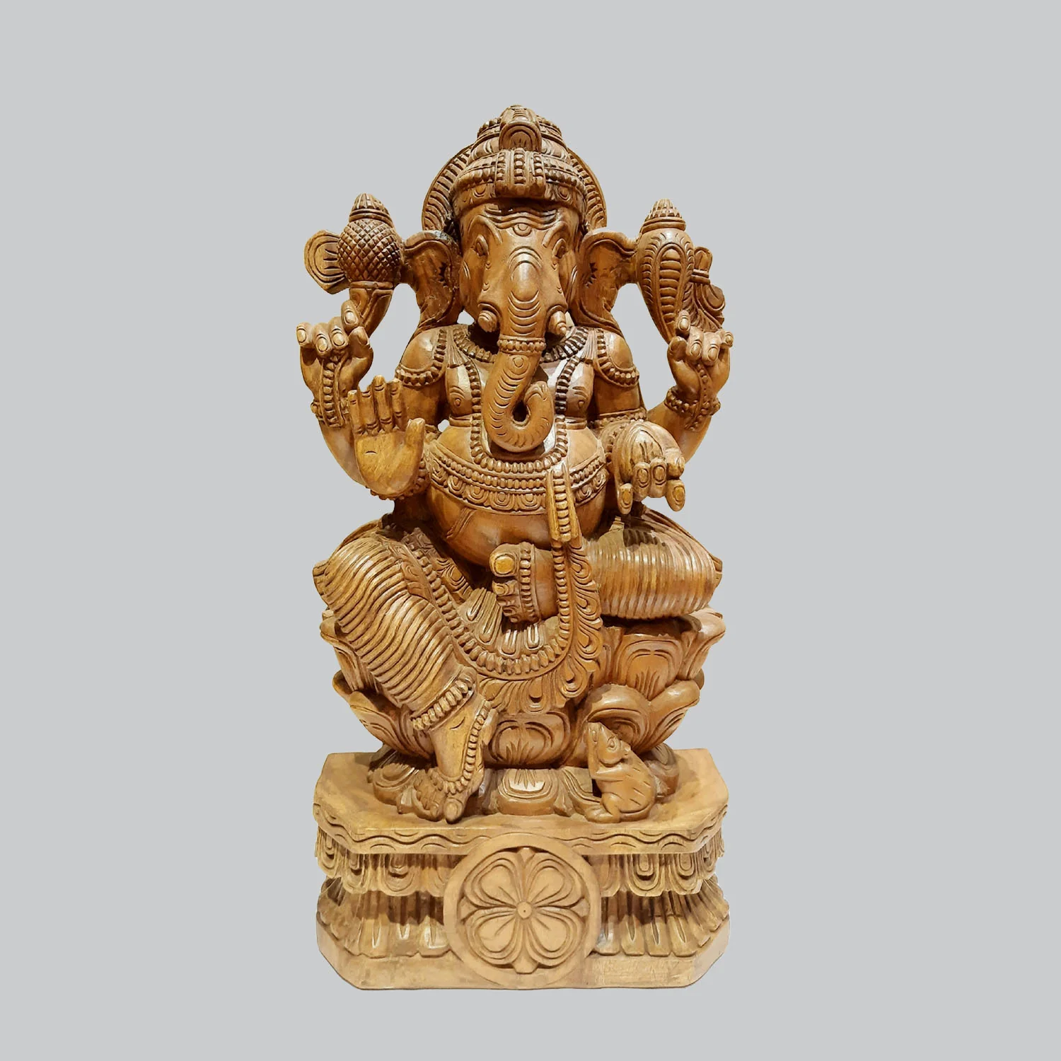 Wood Ganesha in Antique Finish 36 in_1 | Indian product Online Shopping Store